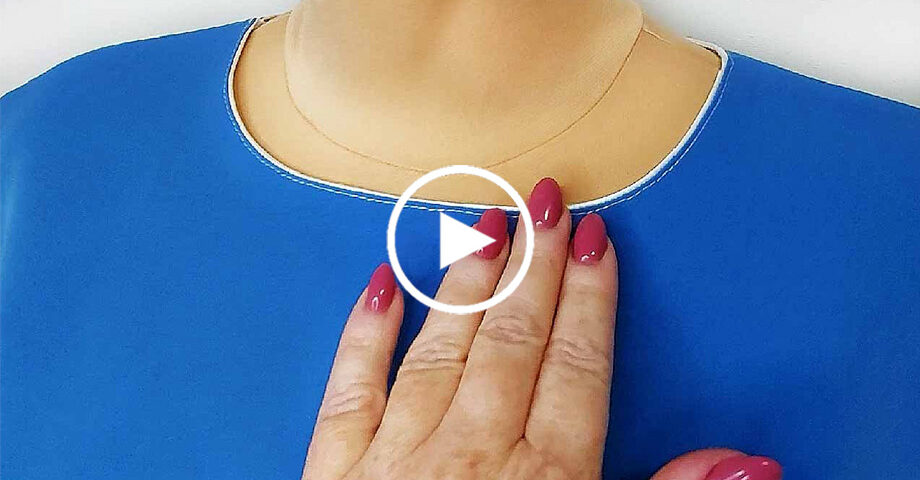 5 Simple steps to create a false piping on the neckline